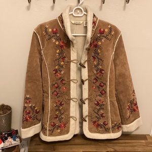 St. Johns Bay Authentic Leather Coat